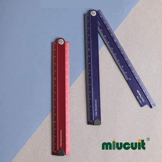 日本kokuyo国誉都市印象铝制尺子简约创意折叠直尺时尚办公折尺 商品图3