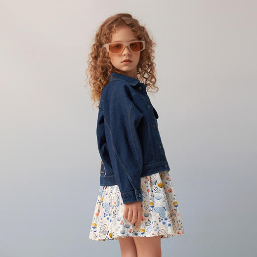 mette童装男女童上衣春秋新款中大儿童洋气韩版时髦牛仔外套 商品图3