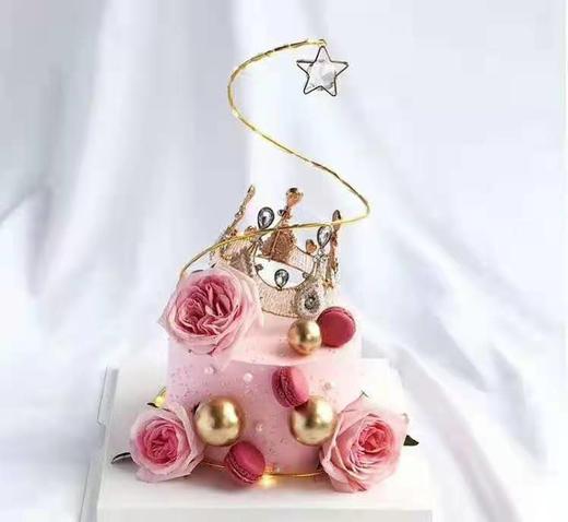 【七夕】唯美女神皇冠鲜花蛋糕 商品图0