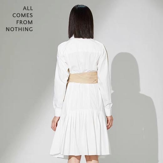 风衣拼接袖部开衩衬衫裙 商品图4