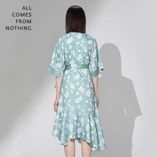 马蒂斯珊瑚印花围裹连衣裙 商品图1