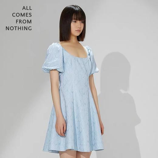 珍珠背链大摆短连衣裙 商品图0