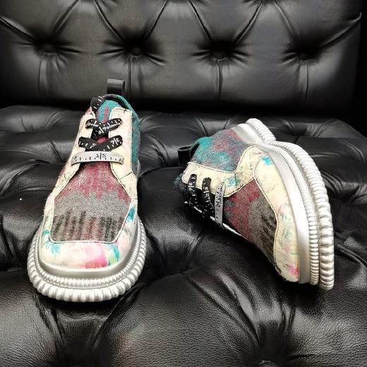 LFGJ 4846 休闲单鞋英伦风涂鸦个性小皮鞋 商品图1