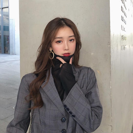 【早春爆款❗️仙仙蕾丝打底衫】超火网红ins风，春季新款仙女上衣，复古高领亲肤网纱长袖，内搭洋气设计感打底衫 商品图1