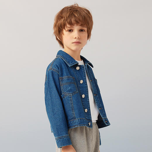 METTE童装男短款牛仔外套2020秋新品中大童男宝薄款小外套上衣 商品图1