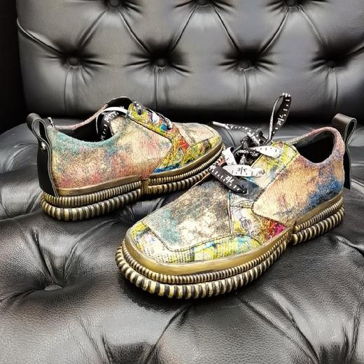 LFGJ 4846 休闲单鞋英伦风涂鸦个性小皮鞋 商品图11