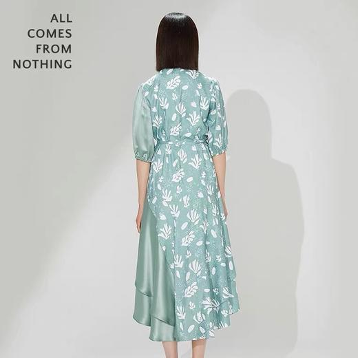 马蒂斯珊瑚印花围裹连衣裙 商品图1