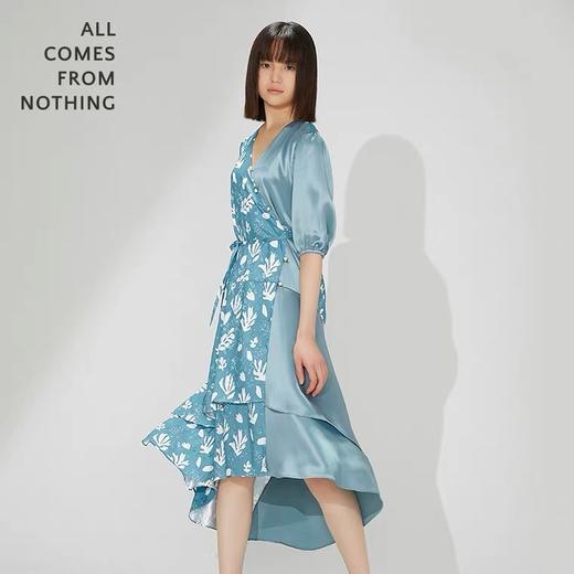 马蒂斯珊瑚印花围裹连衣裙 商品图2