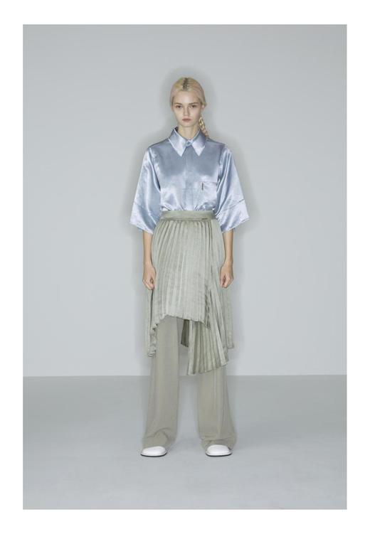 宽松半袖单兜衬衫 商品图0