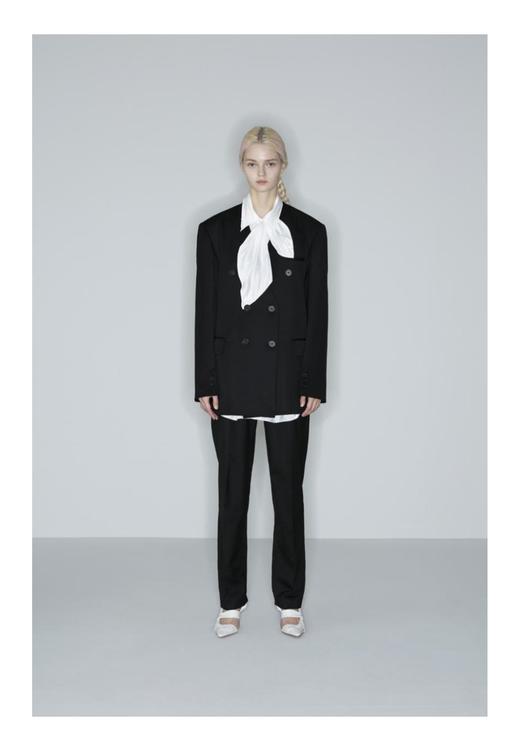 无领双排扣西服 商品图0