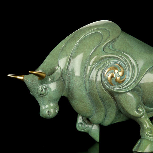 宇达青铜全铜牛摆件《拓荒劲牛》十二生肖 创意装饰 家居工艺摆件  高28.3cm 商品图4