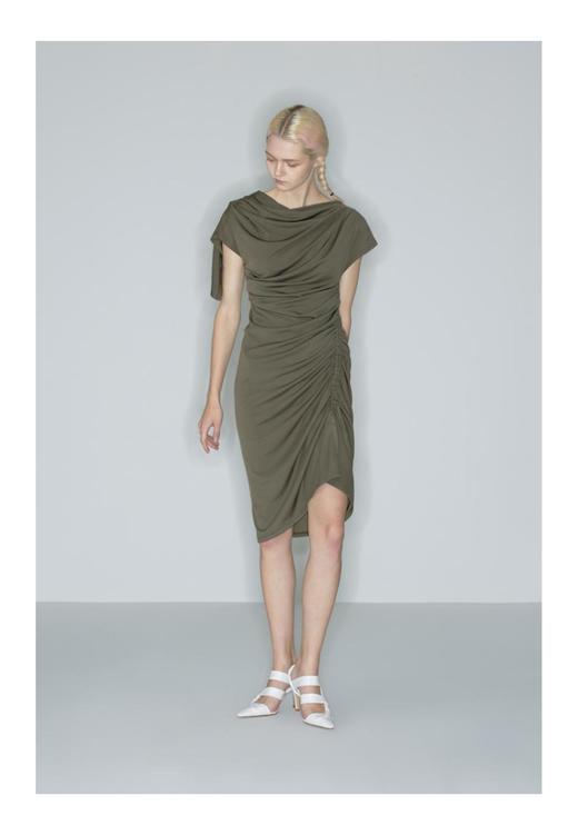 抽绳褶皱连衣裙 商品图0