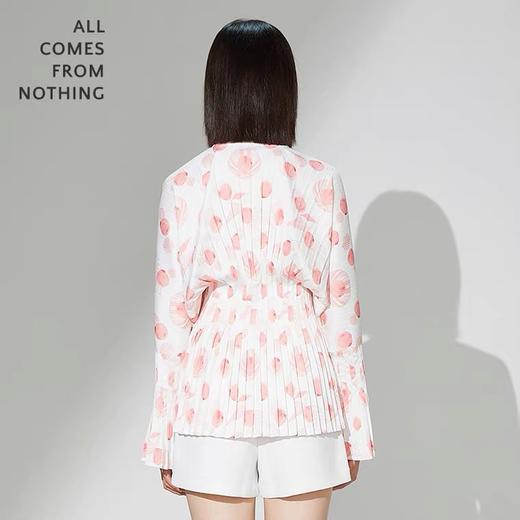 贝壳圆点扇形百褶上衣 商品图1