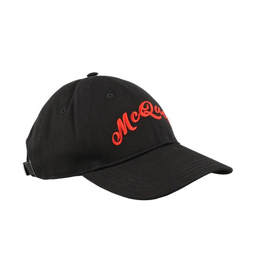 ALEXANDER MCQUEEN 亚历山大麦昆 字母logo帽子 黑色 576534 4105Q 1074 商品图1