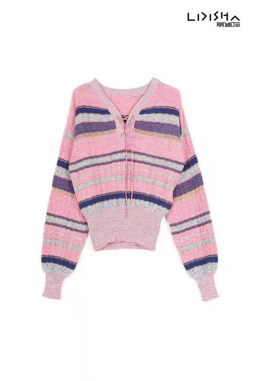 丽迪莎12m2096款撞色条纹衫 商品图0