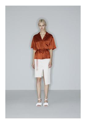 叠褶古巴领衬衫