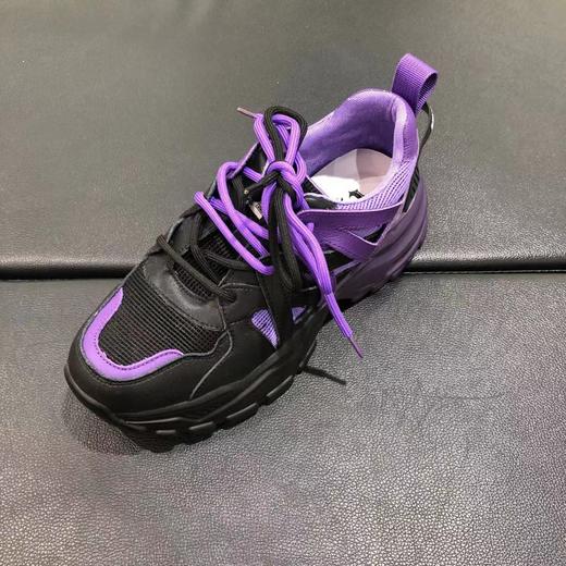 lfgj jeans bb065真皮舒适双色拼接个性女单鞋老爹鞋 商品图2