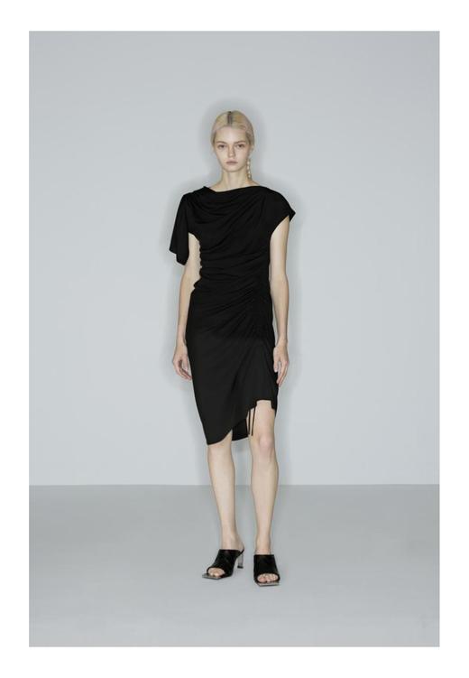 抽绳褶皱连衣裙 商品图0