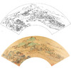 工笔画白描底稿 扇面小品 明 仇英 山水图  SR12 商品缩略图0