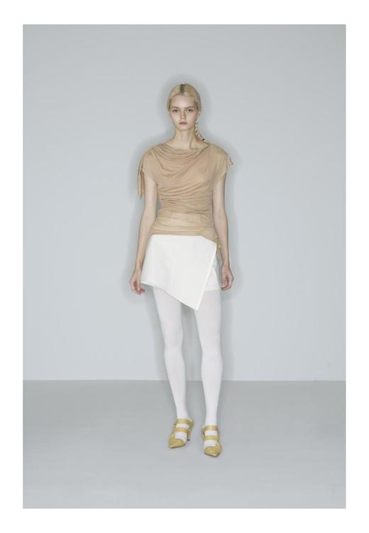 单边飞片袖针织T恤 商品图1