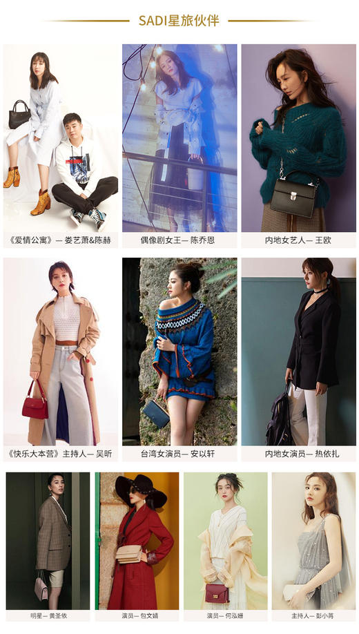 【品牌授权 全国联保】SADI/萨迪 菱格小香风流浪包SDS5116-03-1 商品图6