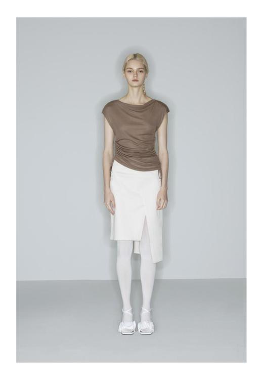 双侧抽绳针织T恤 商品图1