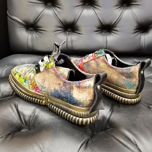 LFGJ 4846 休闲单鞋英伦风涂鸦个性小皮鞋 商品图10