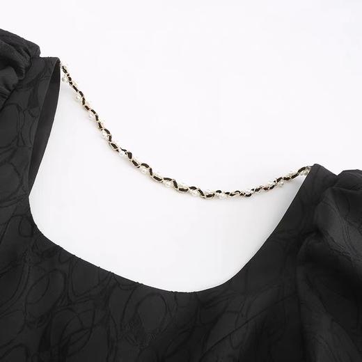 珍珠背链大摆长连衣裙 商品图1