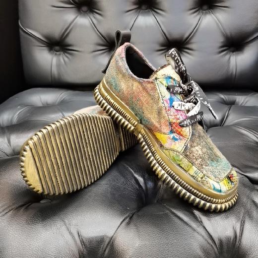 LFGJ 4846 休闲单鞋英伦风涂鸦个性小皮鞋 商品图9