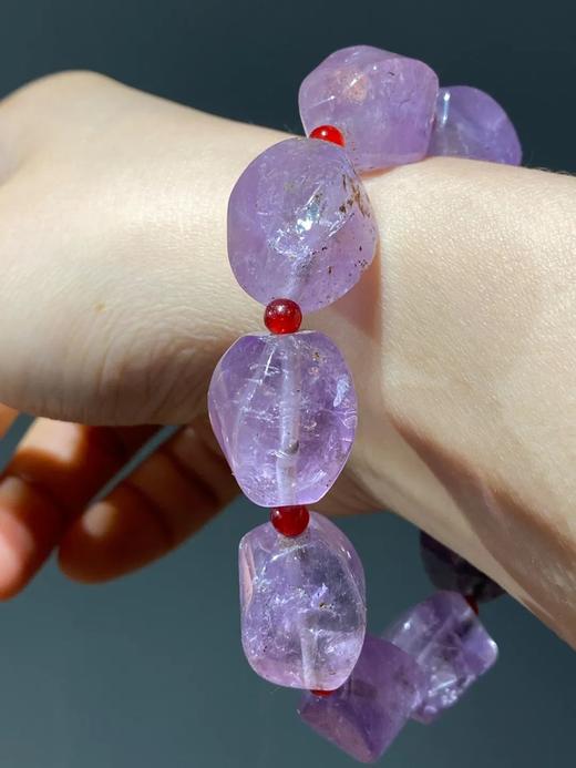 天然紫晶随型珠手链， 顺丰包邮 商品图2