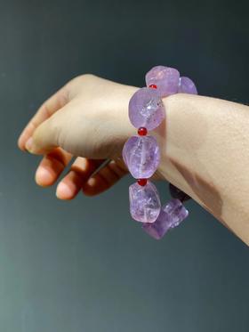 天然紫晶随型珠手链， 顺丰包邮