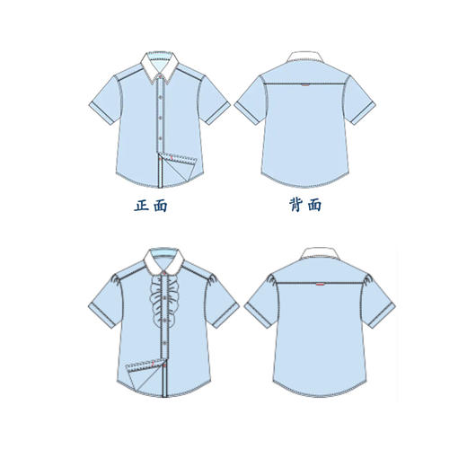 江藻小学—男女短袖衬衫 商品图0