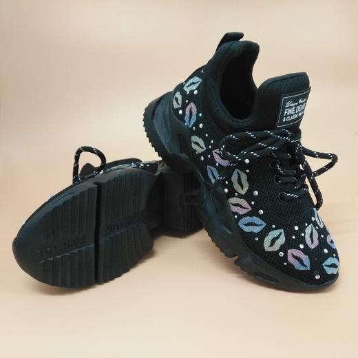 lfgj jeans bb019 春秋时尚个性带钻女鞋色差鞋 商品图9