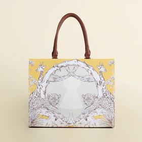 非洲动物手绘印花托特包