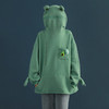 加绒青蛙卫衣外套女学生韩版宽松百搭潮ins冬季新款情侣连帽上衣 商品缩略图2