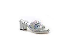 豪麟名鞋奥莱迪嘉女装羊反绒面革时尚凉拖DJBTA11WL005银色 原价2960元