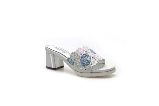 豪麟名鞋奥莱迪嘉女装羊反绒面革时尚凉拖DJBTA11WL005银色 原价2960元 商品图0