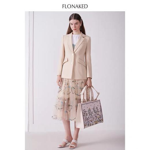 日本进口面料裸色修身西装 商品图0