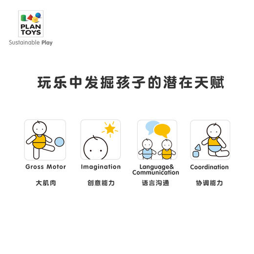 1岁+ | 泰国Plantoys推推乐木质婴儿童推杆学步单杆手推车玩具  12M+ 商品图2