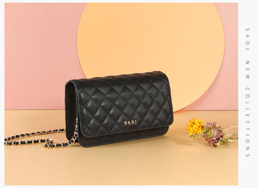 【品牌授权 全国联保】SADI/萨迪经典百搭菱格小方包SD6061-01-1 商品图7