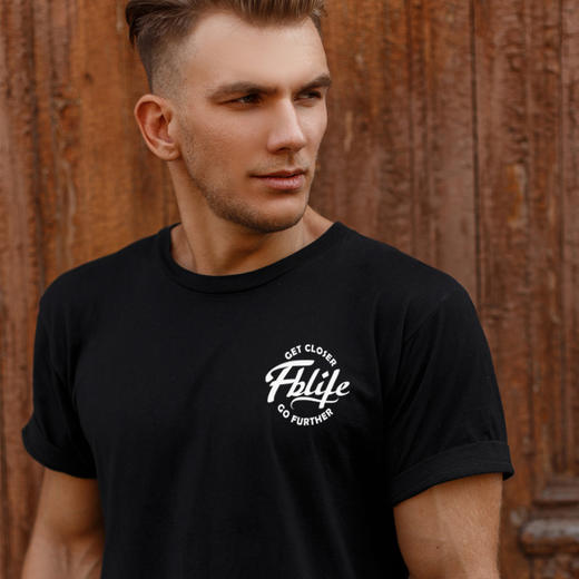 越野e族FBLIFE图案logo潮牌欧美街头风夏季圆领短袖T恤简约印花衫NMT-1300 商品图1