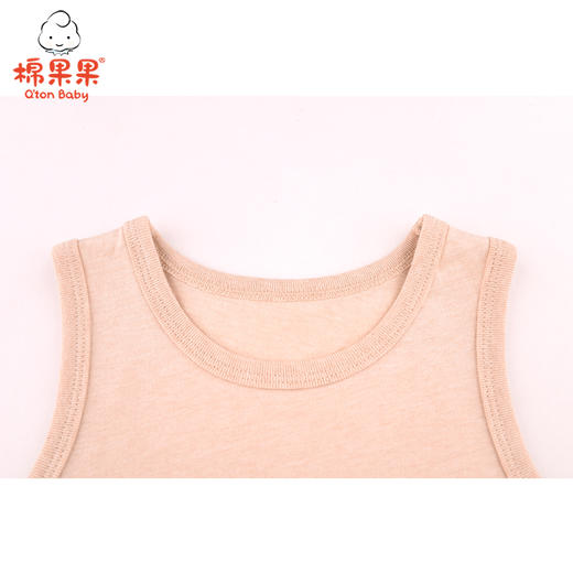 棉果果夏季新疆彩棉男童女童纯棉汗布背心M201170121213 商品图3