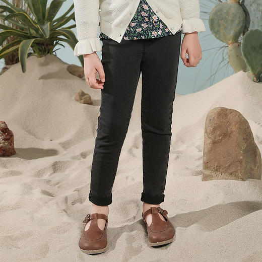 【高弹水洗】mettekids童装休闲紧身牛仔裤女童21春季新款长裤子 商品图1