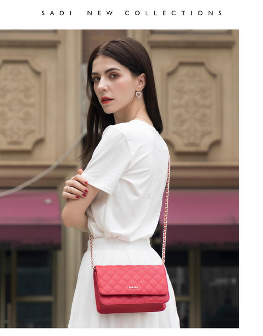【品牌授权 全国联保】SADI/萨迪经典百搭菱格小方包SD6061-01-1 商品图13