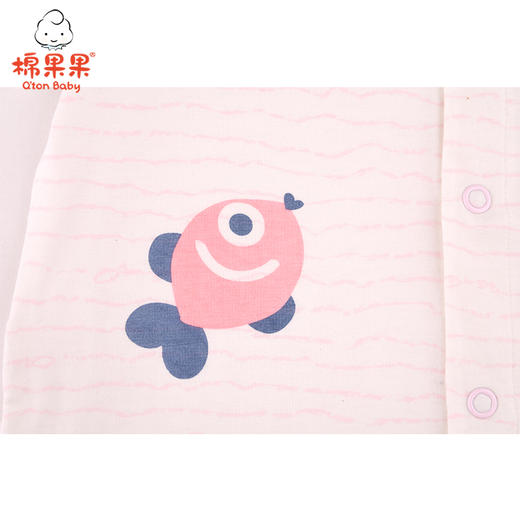 棉果果夏季新品内衣男童女童莫代尔对开连体衣连身衣哈衣M201722421229 商品图6