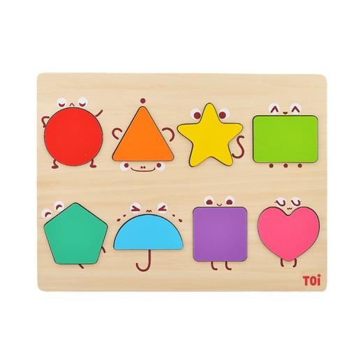 TOI形状数字认知板木质立体拼图1-2-3-4岁TX 商品图3