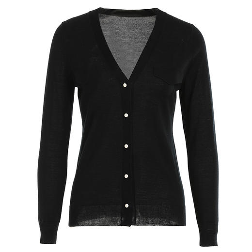 乔万尼冰丝针织衫女薄款小香风开衫v领春款外套针织衫长袖EI1M950 商品图6