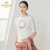 乔万尼薄款女针织衫新款爆款春季冰丝打底圆领短袖大码短款EI1M939 商品缩略图1