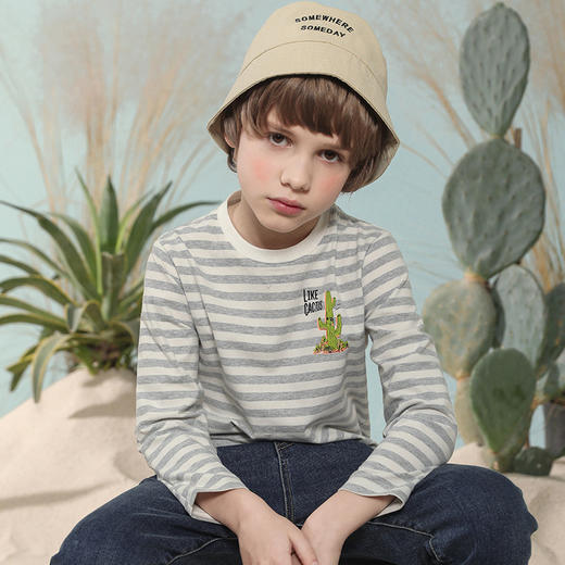【仙人掌系列】mettekids童装条纹长袖T恤男女童春季新款打底衫内搭 商品图4