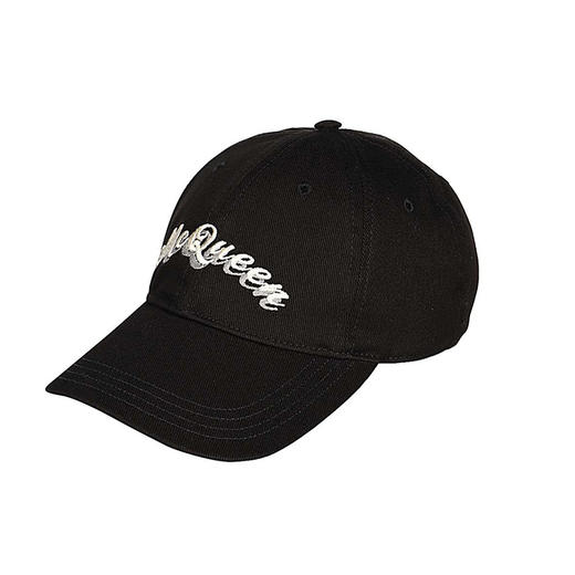 ALEXANDER MCQUEEN 麦昆 黑色棒球帽 601360 4105Q 1078 商品图0
